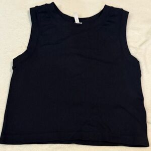 Women’s Nylon Black Sleeveless Crop Top size M/L